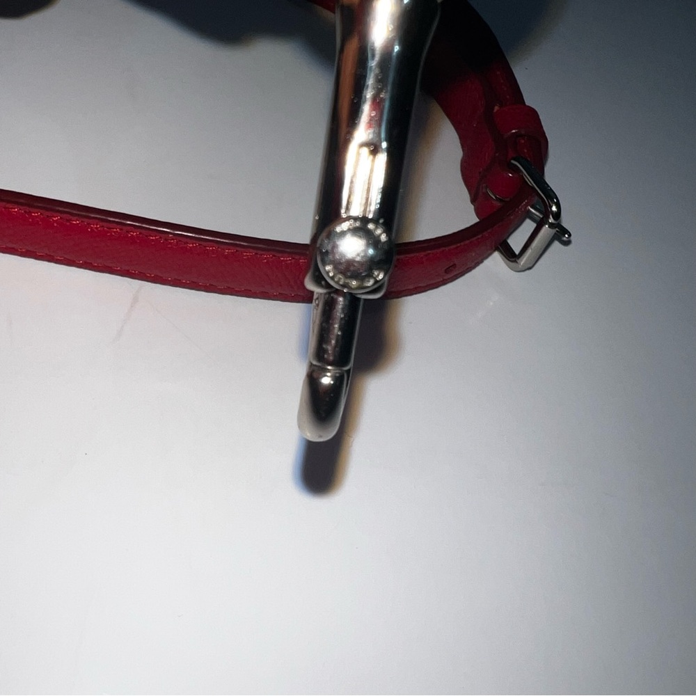 Coach Authentic Red Adjustable Thin Leather Purse… - image 4